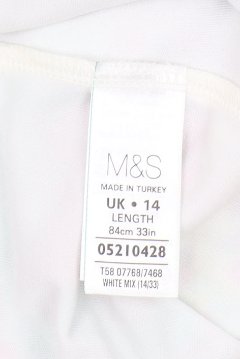 Marks and Spencer Women's Floral Midi Skirt, Size 14, A-Line Style