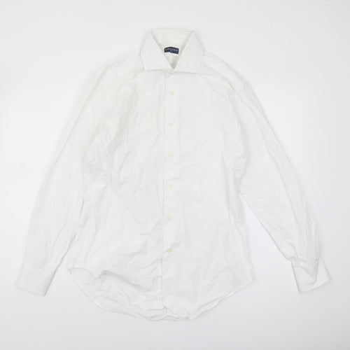 Désirée Men's White Casual Cotton Button-Up Shirt