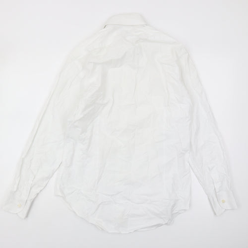 Désirée Men's White Casual Cotton Button-Up Shirt