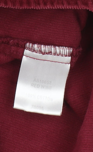 Cotton Traders Men's Red Corduroy Long Sleeve Shirt L