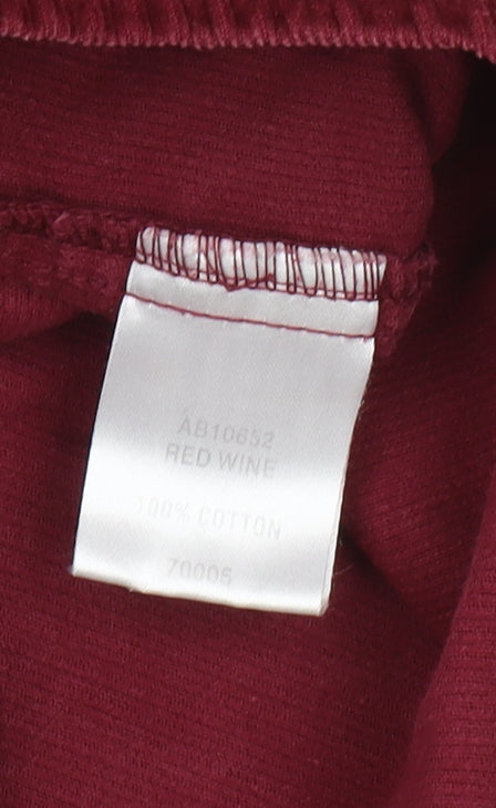 Cotton Traders Men's Red Corduroy Long Sleeve Shirt L