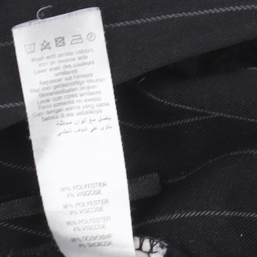 New Look Women's Black Striped Trousers, Size 12