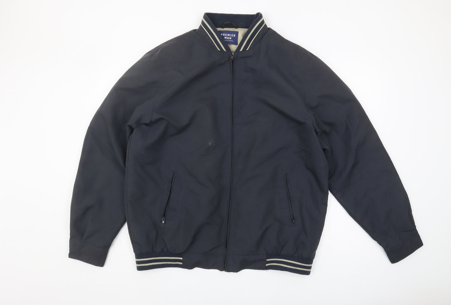 Premier Man Men's Blue Varsity Jacket L