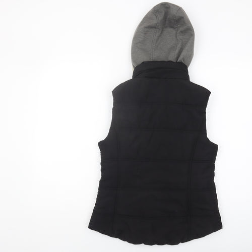 New Look Women's Black Hooded Padded Waistcoat Size 10