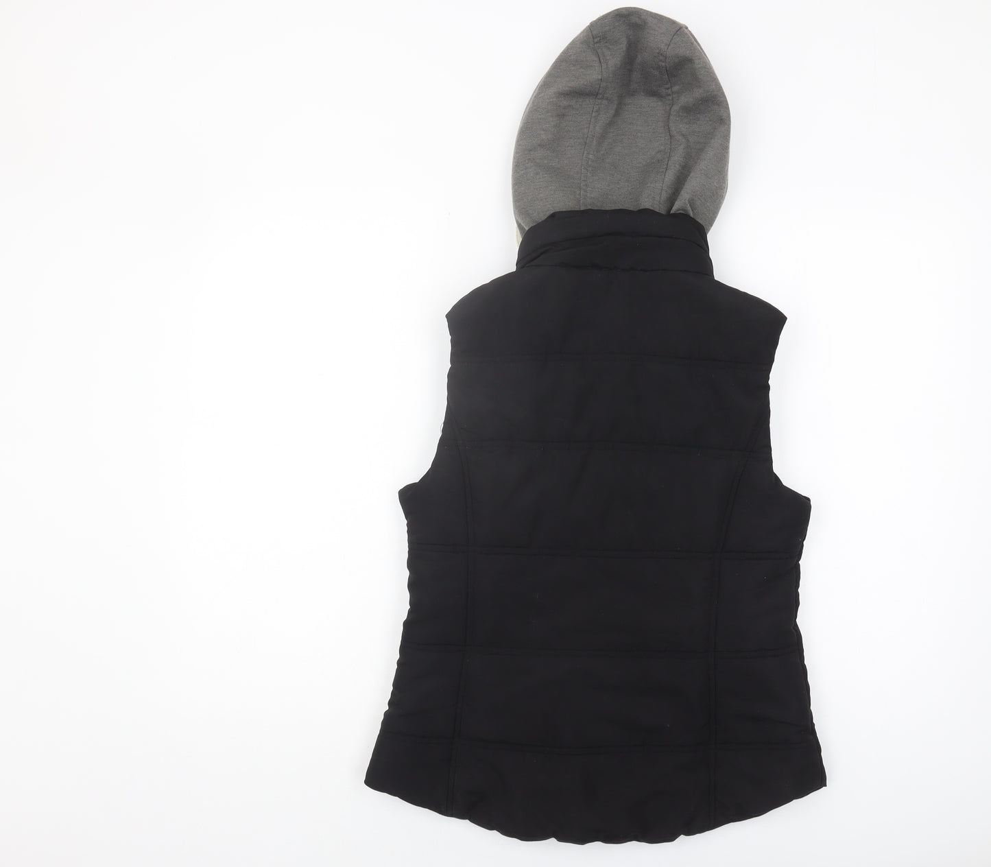 New Look Women's Black Hooded Padded Waistcoat Size 10