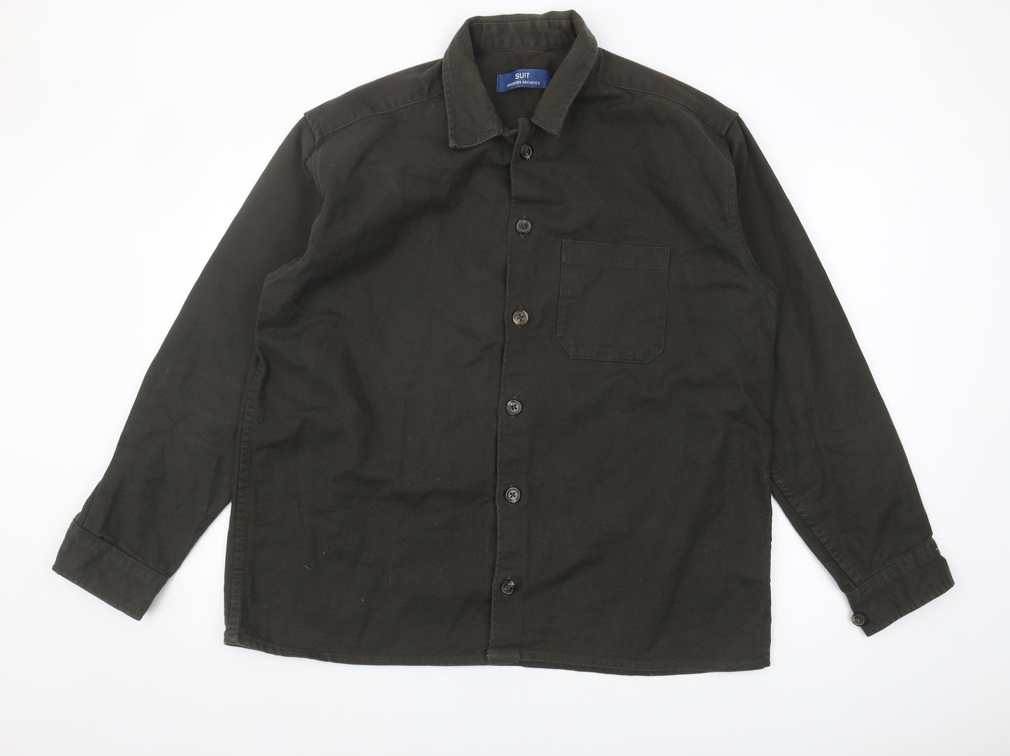 Suit Men's Black XL Button-Up Casual Shirt