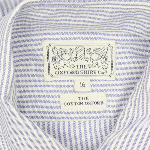 The Oxford Shirt Co. Men's Blue Striped 16 Shirt