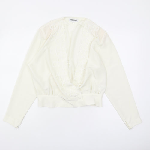 Windsmoor Women's Ivory Blouse Size 12 Long Sleeve