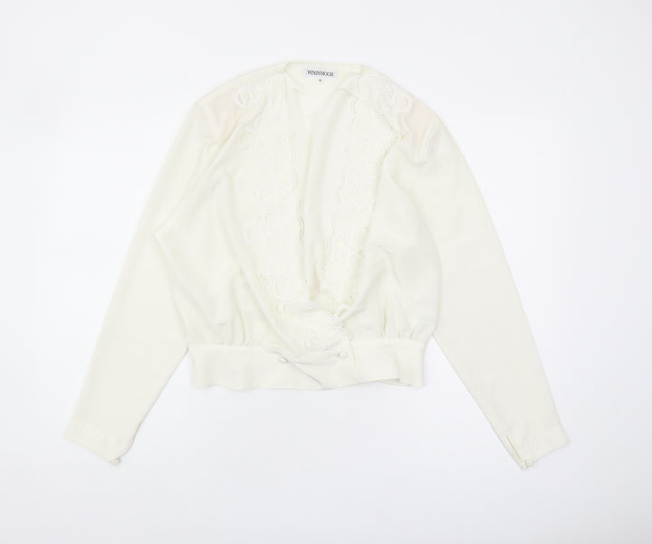 Windsmoor Women's Ivory Blouse Size 12 Long Sleeve