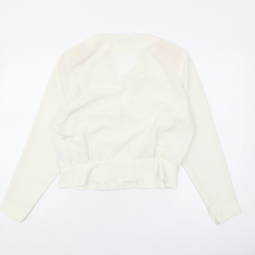 Windsmoor Women's Ivory Blouse Size 12 Long Sleeve
