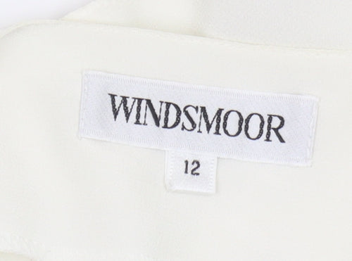 Windsmoor Women's Ivory Blouse Size 12 Long Sleeve