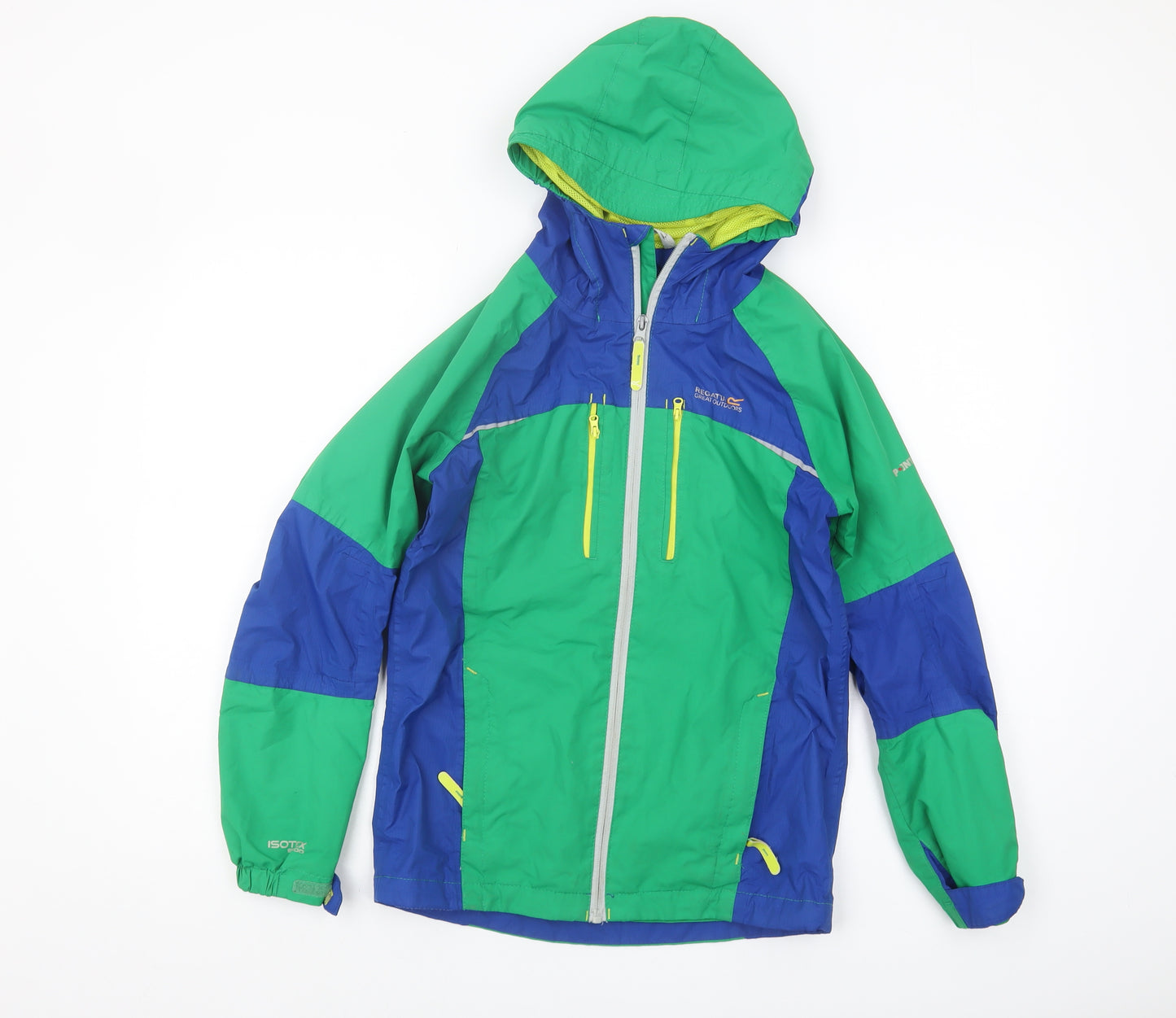 Regatta Boys Green Blue Puffer Jacket Hooded 11-12 Years