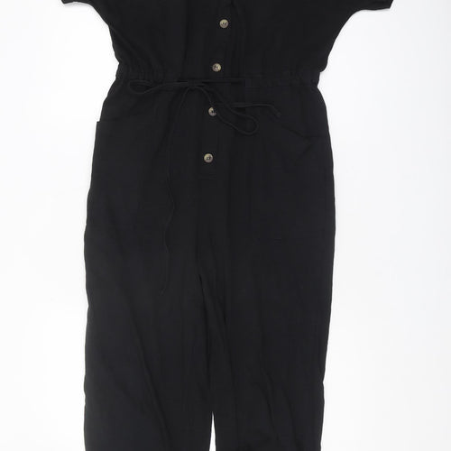 ASOS Women's Black Short Sleeve Jumpsuit Size S