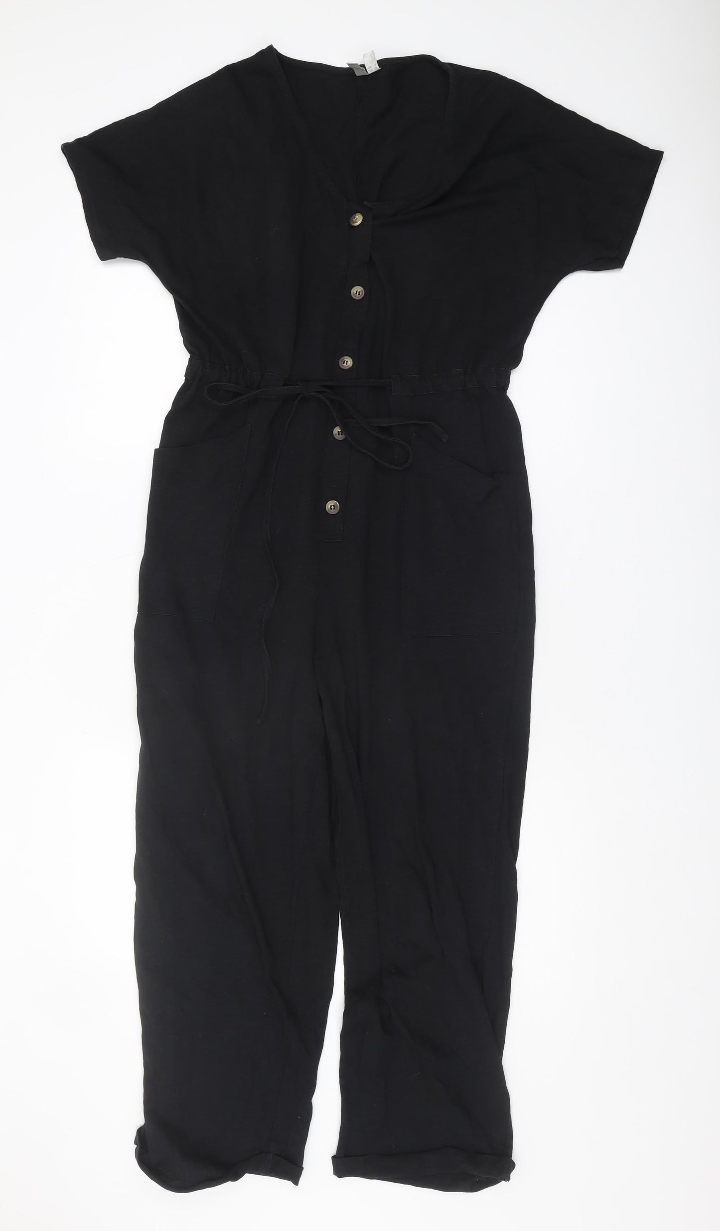 ASOS Women's Black Short Sleeve Jumpsuit Size S