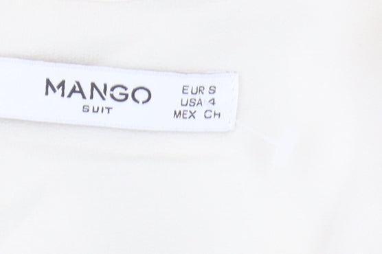 Mango Women's Ivory Long Sleeve Blouse Size S