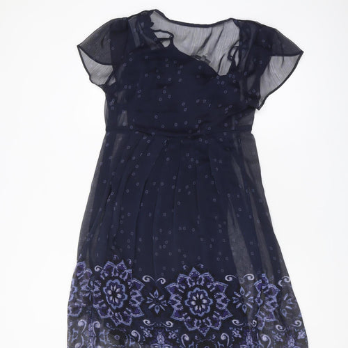 Rocha John Rocha Blue Floral Women's Dress Size 10