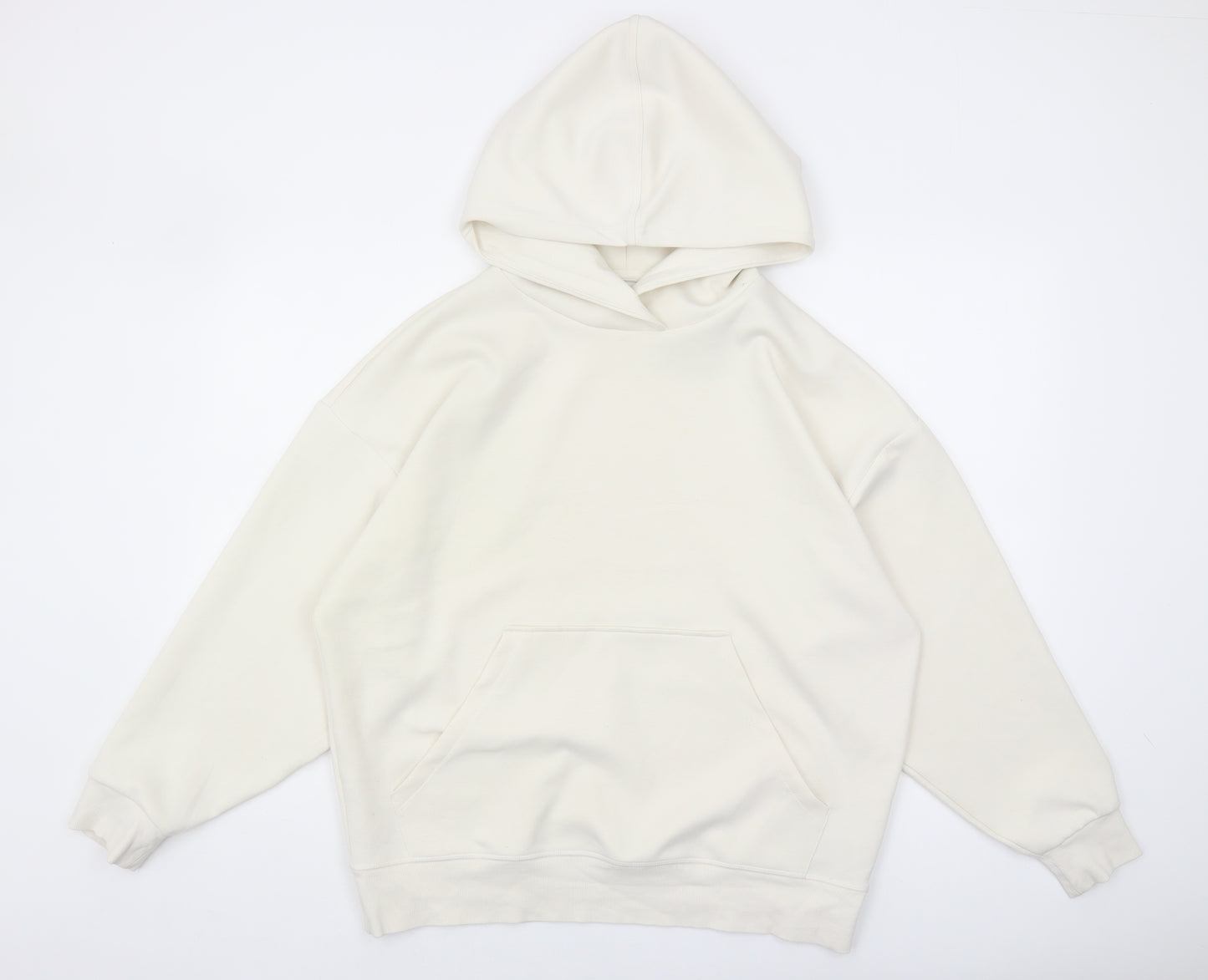 Marks and Spencer Women's White Pullover Hoodie, Size 10