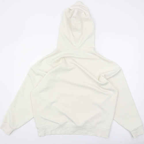 Marks and Spencer Women's White Pullover Hoodie, Size 10