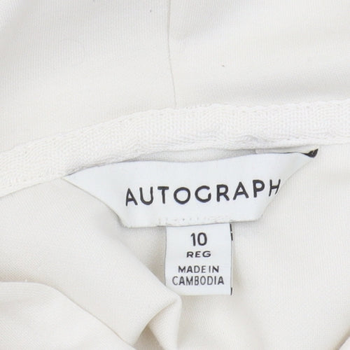 Marks and Spencer Women's White Pullover Hoodie, Size 10
