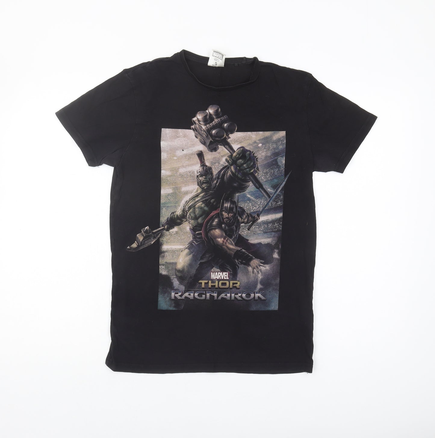 Marvel Men's Black Thor Ragnarok T-Shirt Size S