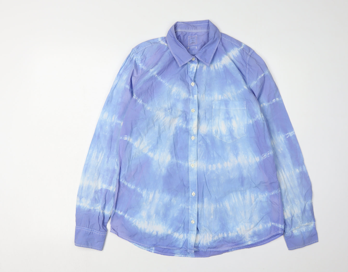 Gap Unisex Blue Tie-Dye Button-Up Shirt M