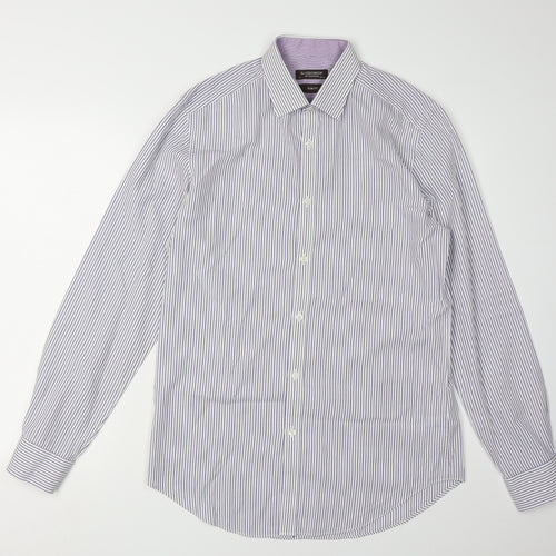 St.George by Duffer Men's Stripe Shirt Slim Fit 15.5