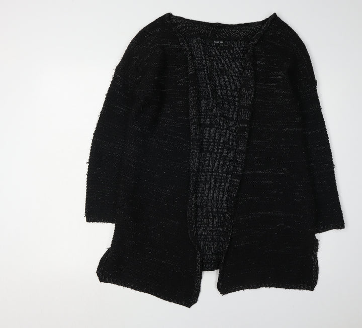 Tally Weijl Women's Black Open Front Cardigan S Knit Long Sleeve