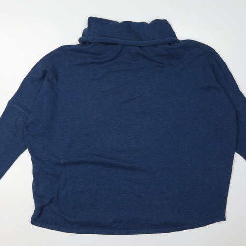 Marble Women's Blue Roll Neck Pullover Jumper Size 4