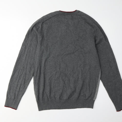 Jules Men's Grey Knit Pullover Jumper - Medium