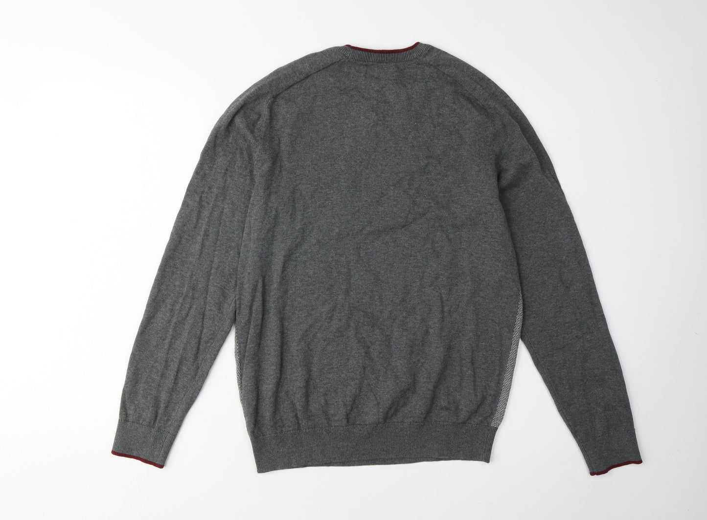Jules Men's Grey Knit Pullover Jumper - Medium
