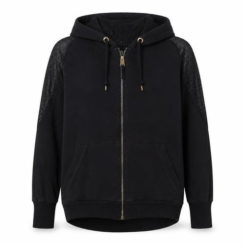 Nine by Savannah Miller Women's Black S Full Zip Hoodie