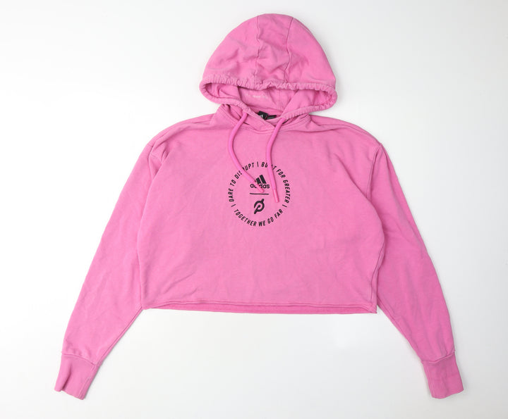 Adidas Women's Pink Hoodie Size 8 - Stylish & Comfortable