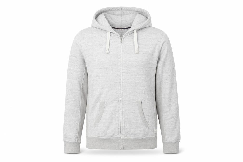 Front view of Jack & Jones Men's Grey Full Zip Hoodie M