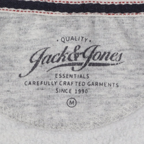 Jack & Jones Men's Grey Full Zip Hoodie M