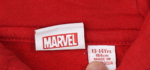 Marvel Boys Red Spider-Man Hoodie 13-14 Years Full Zip