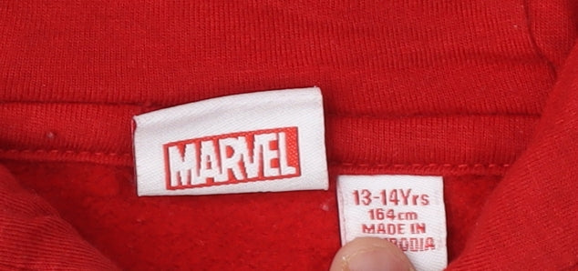 Marvel Boys Red Spider-Man Hoodie 13-14 Years Full Zip