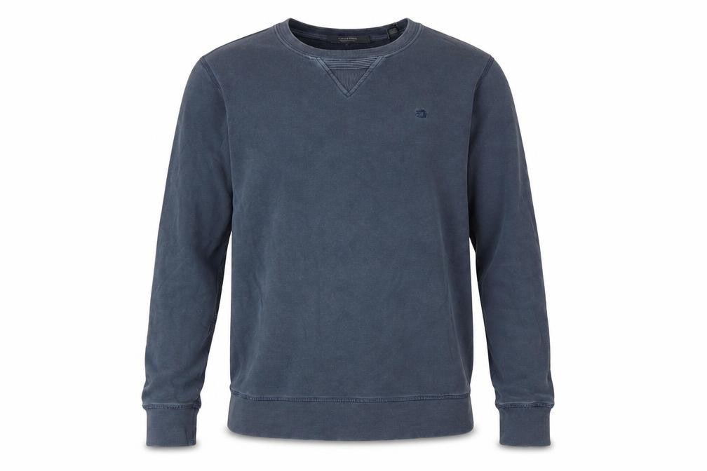 Front view of Scotch & Soda Men's Blue Pullover Sweatshirt, size S