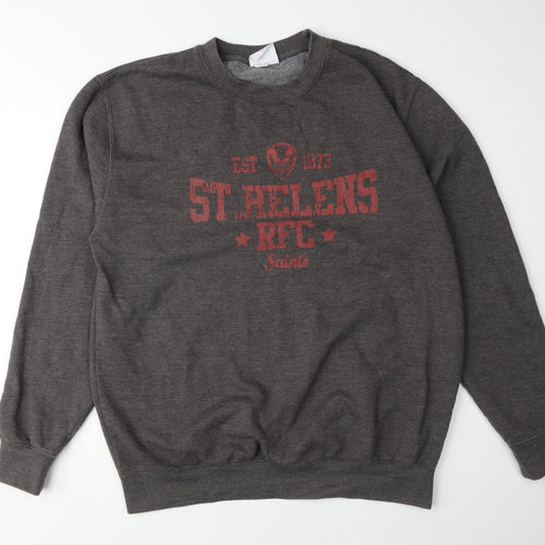 St Helens R.F.C. Mens XL Grey Pullover Sweatshirt