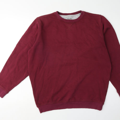 James Pringle Men's Red Crew Neck Pullover Sweatshirt M