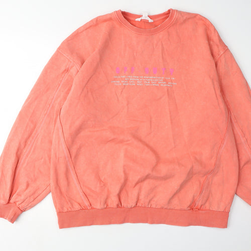 Marks and Spencer Women's Pink Medium Pullover Sweatshirt
