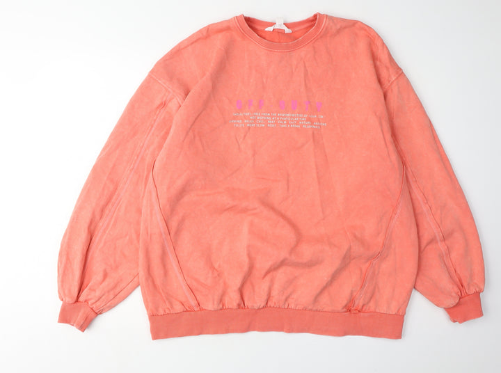 Marks and Spencer Women's Pink Medium Pullover Sweatshirt