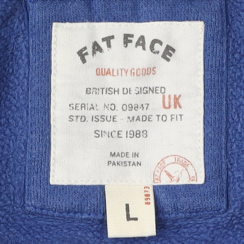 Fat Face Men's Blue Full Zip Hoodie Size L