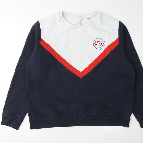 Jack Wills Women's Multicoloured Pullover Sweatshirt Size 16