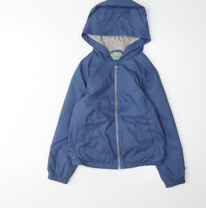 Benetton Boys Blue Windbreaker Jacket - 7-8 Years
