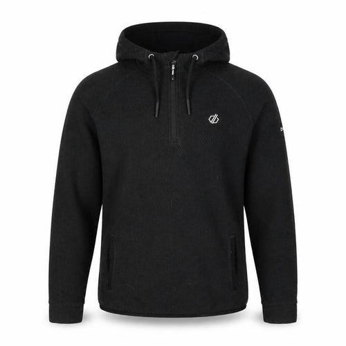 Dare2b Men’s Black Hoodie S Logo Accents Zip Neck