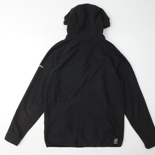 Dare2b Men’s Black Hoodie S Logo Accents Zip Neck