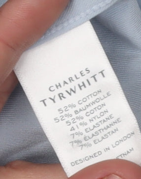 Charles Tyrwhitt Men's Blue Classic Fit Shirt 18 Long Sleeve