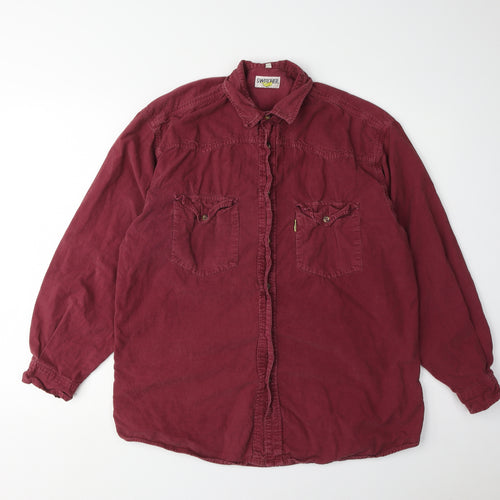 Switcher Men's Red Button-Up Casual Shirt M