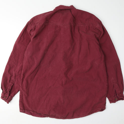 Switcher Men's Red Button-Up Casual Shirt M