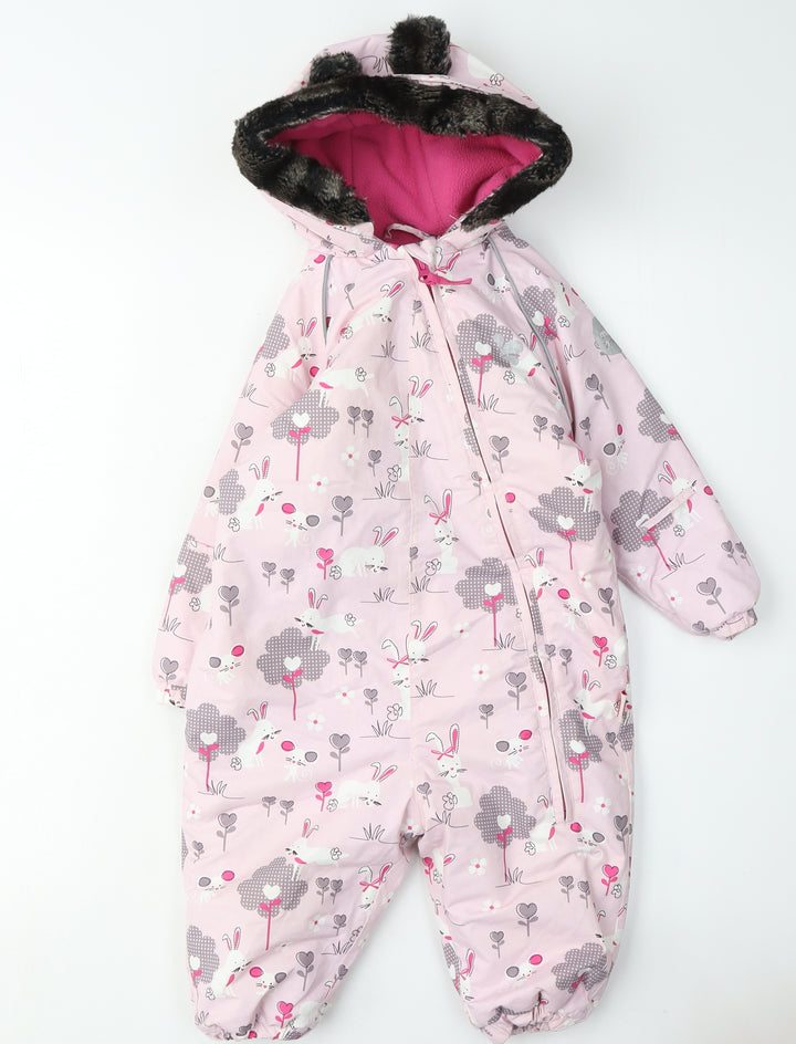 Muddy Puddles Unisex Pink Snowsuit 6-12 Months, Waterproof & Breathable